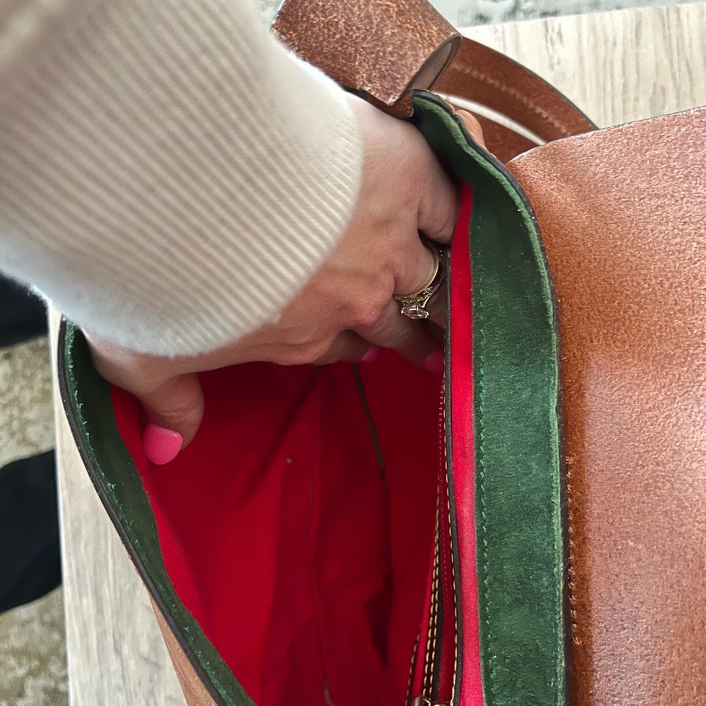 Dooney & Bourke Chestnut Leather shoulder bag - Picture 6 of 10